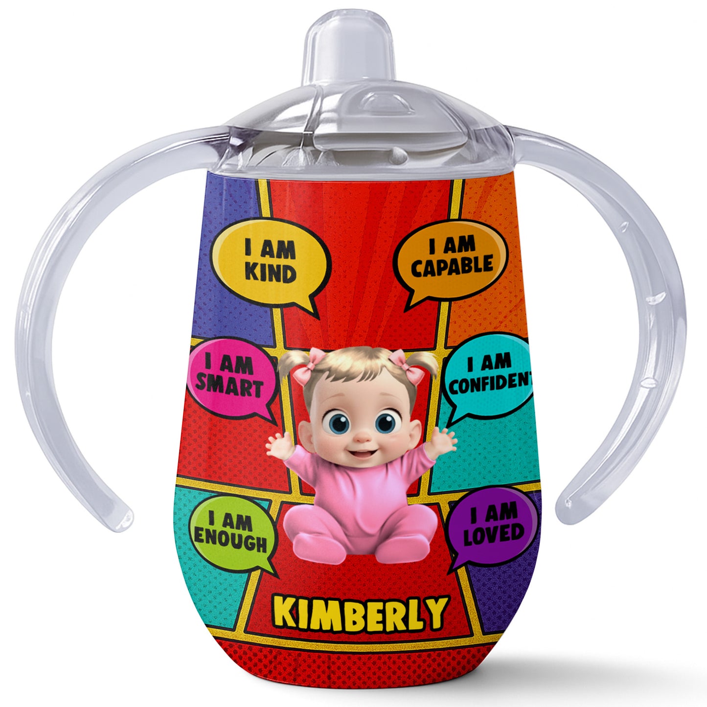 I Am Kind, I Am Loved, Baby Character Custom Sippy Cup