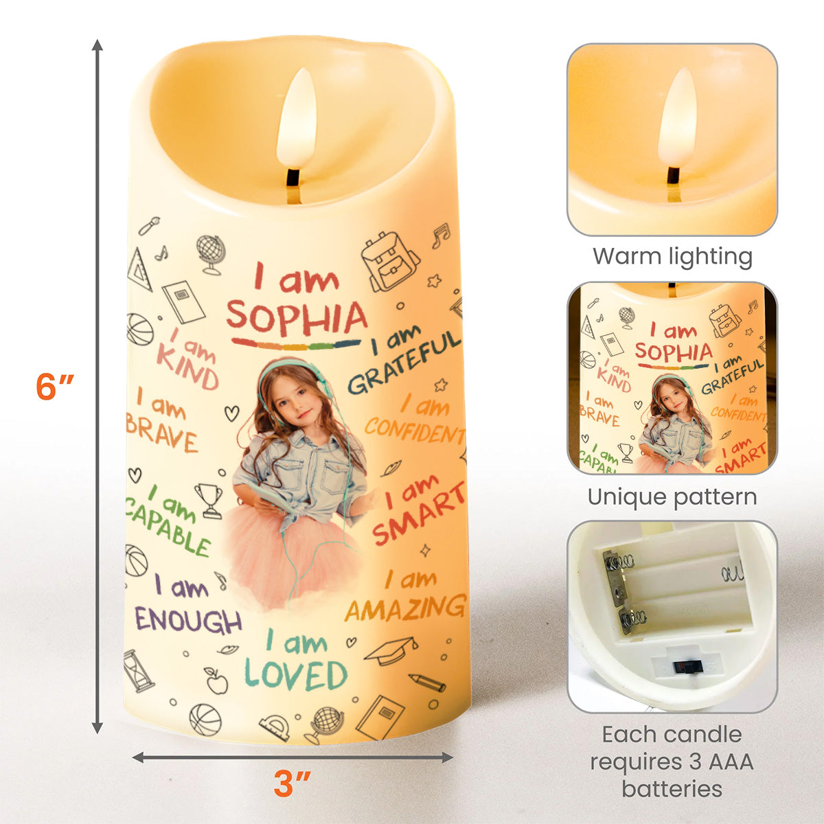 I Am Kind, I Am Grateful, Positive Affirmation Candle