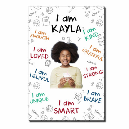 I Am Loved, Encouraging Words Poster For Young Girls