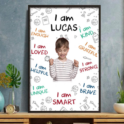 I Am Loved, Encouraging Words Poster For Young Girls