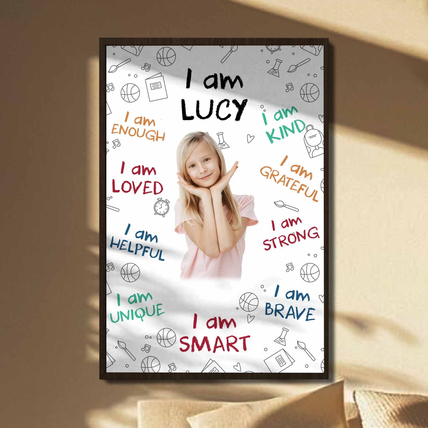 I Am Loved, Encouraging Words Poster For Young Girls