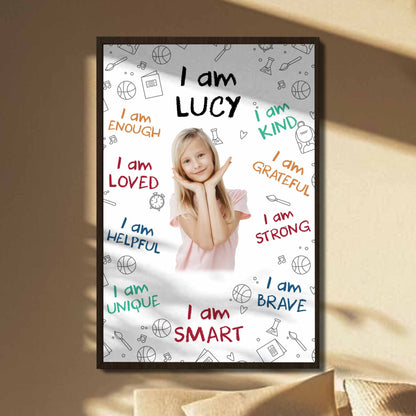 I Am Loved, Encouraging Words Poster For Young Girls