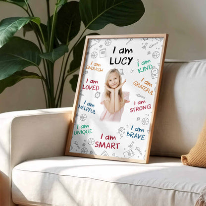 I Am Loved, Encouraging Words Poster For Young Girls