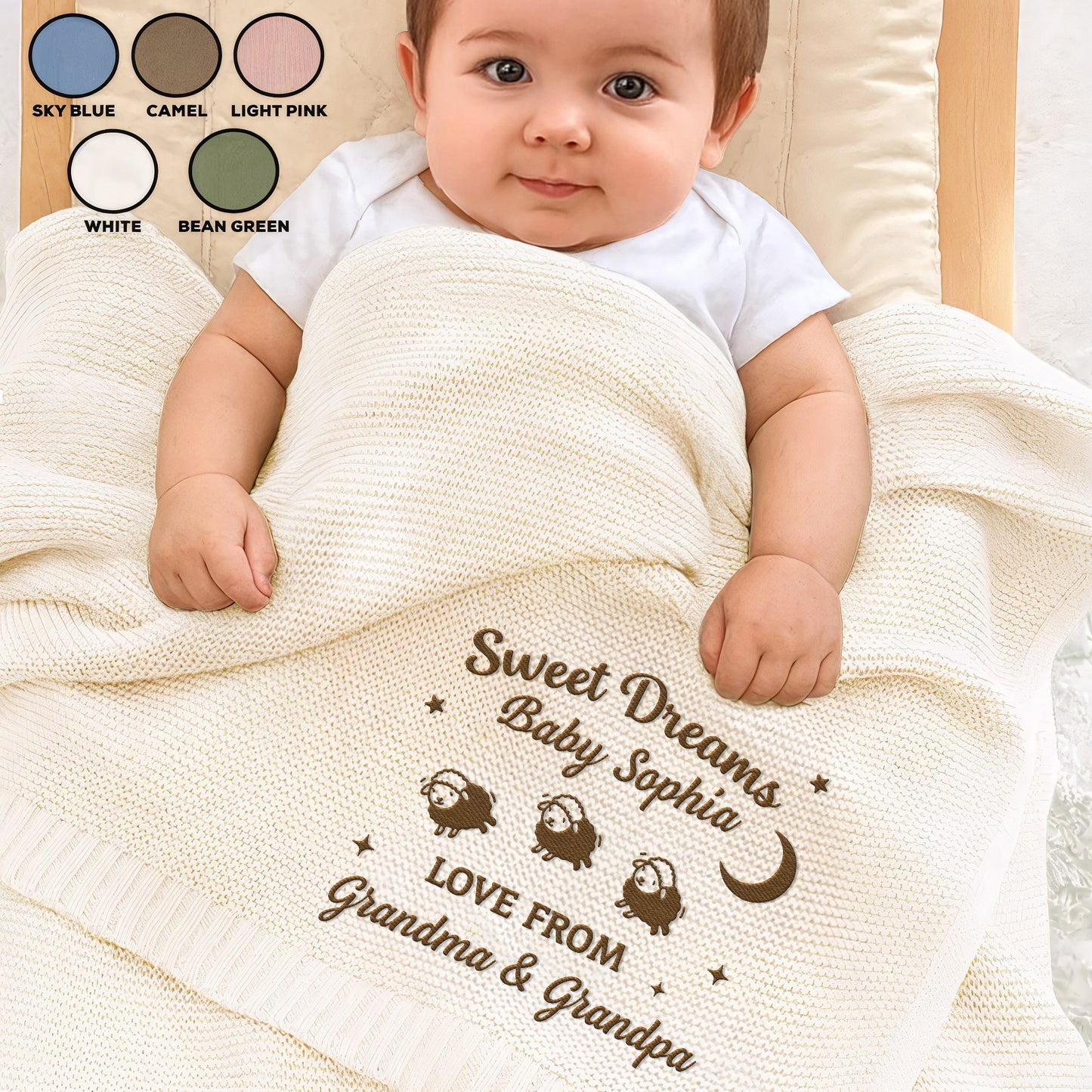 Sweet Dreams, Sheep, Moon and Stars