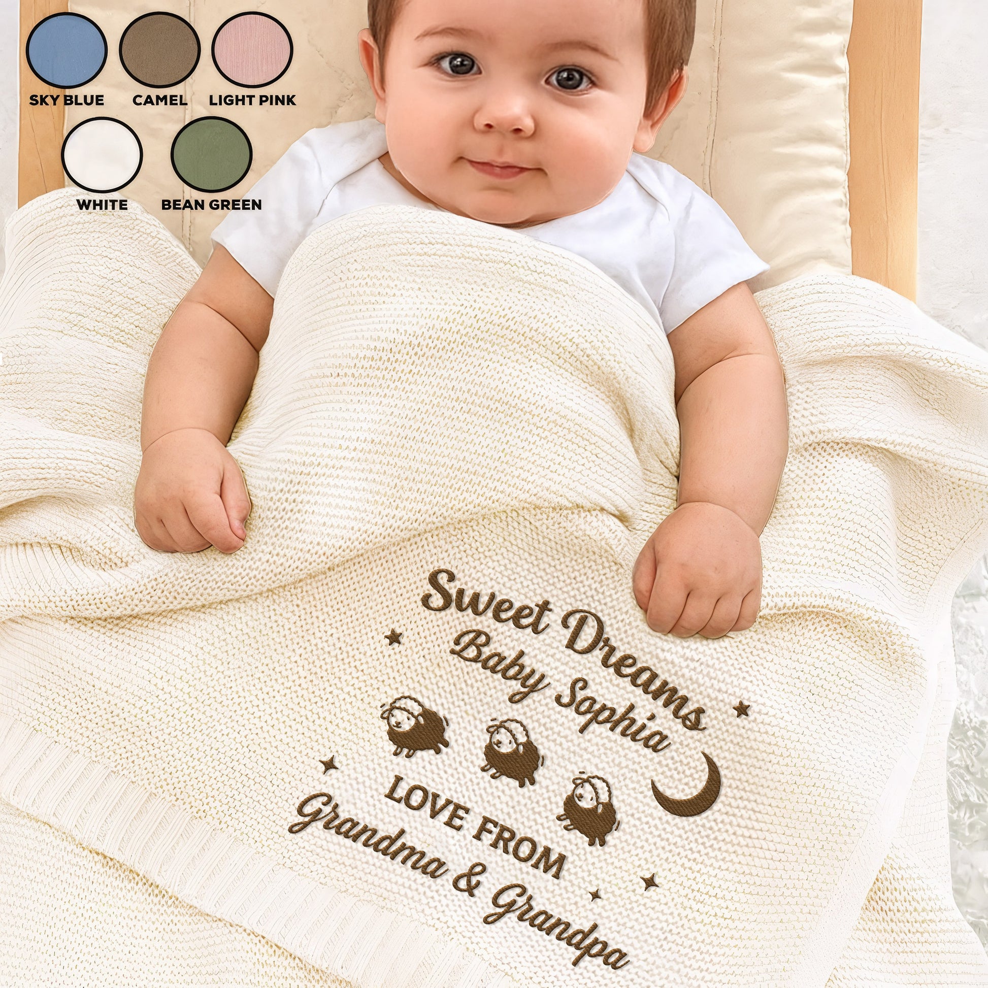 Sweet Dreams, Sheep, Moon and Stars