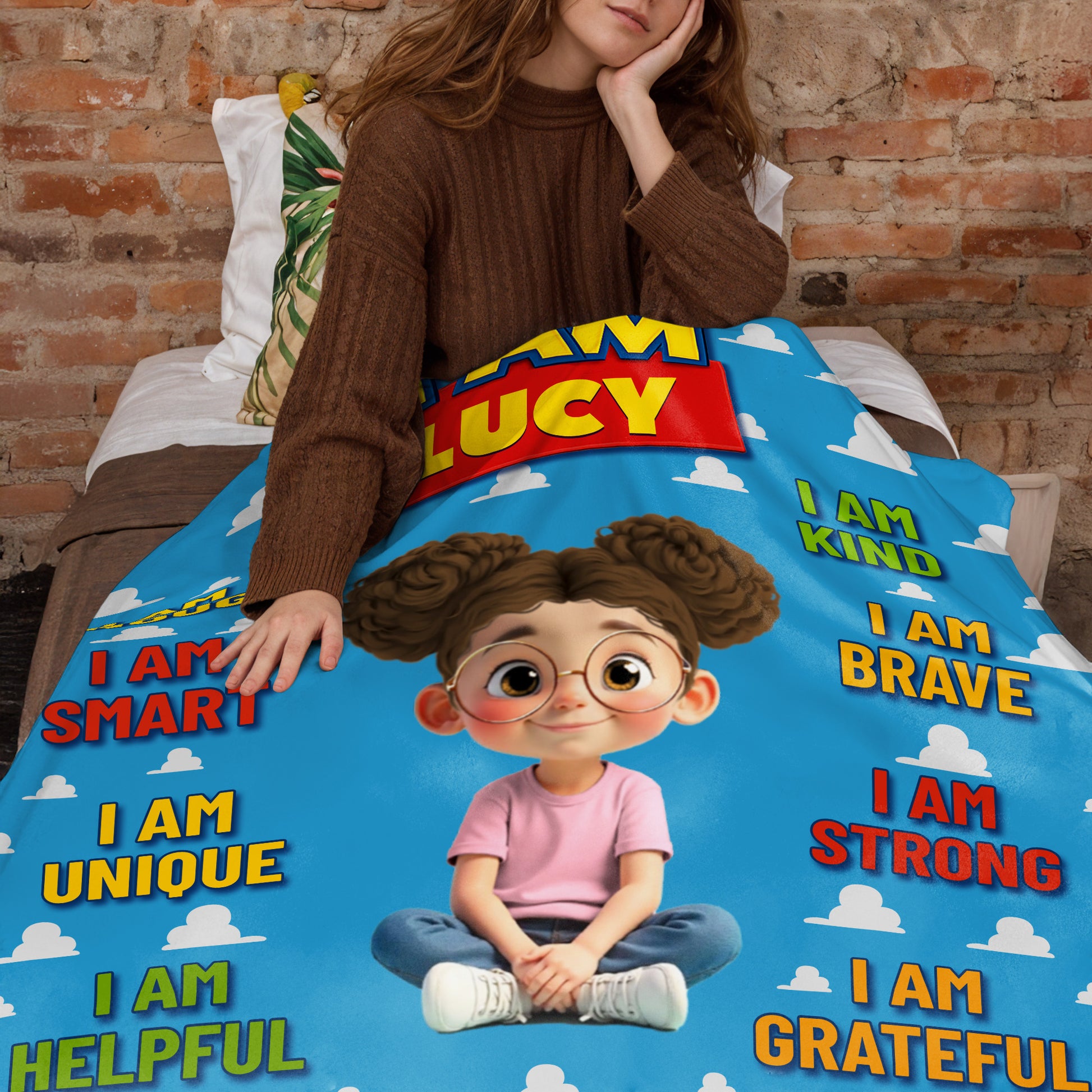 I Am Enough, I Am Smart, Unique And Brave Custom Blanket