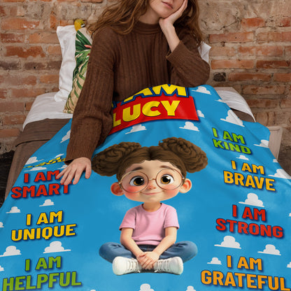 I Am Enough, I Am Smart, Unique And Brave Custom Blanket