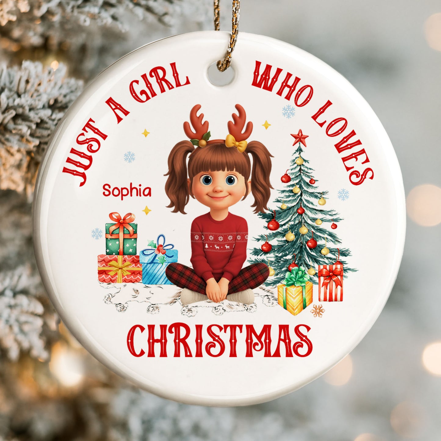 Just A Girl Who Loves Christmas With Festive Decor