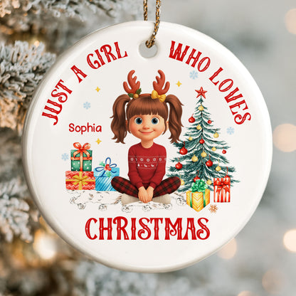 Just A Girl Who Loves Christmas With Festive Decor