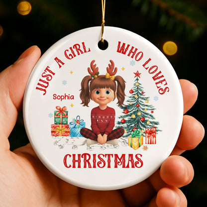 Just A Girl Who Loves Christmas With Festive Decor