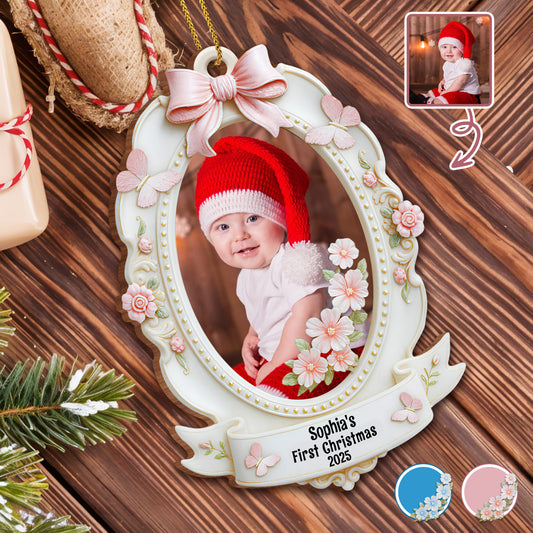 Sophia's First Christmas With Beautiful Flowers