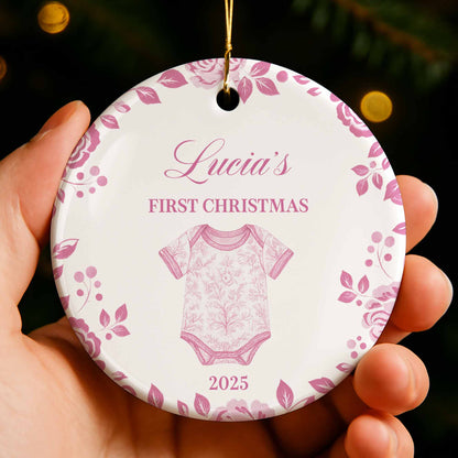 First Christmas Celebration With Leafy Baby Onesie Design