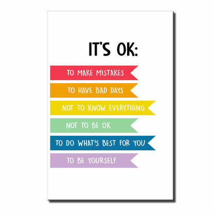 It's Ok To Be Yourself Encouragement Poster