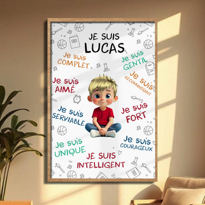 Personalized Positive Affirmations For Young Girl Lucy Poster