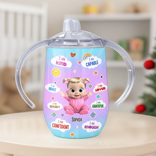 I Am Kind, Capable, Loved, Empowering Rainbow And Heart Design