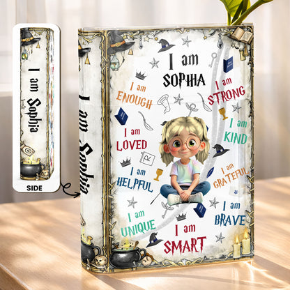 I Am Enough, I Am Loved, Graduation Cap, Books, Candle