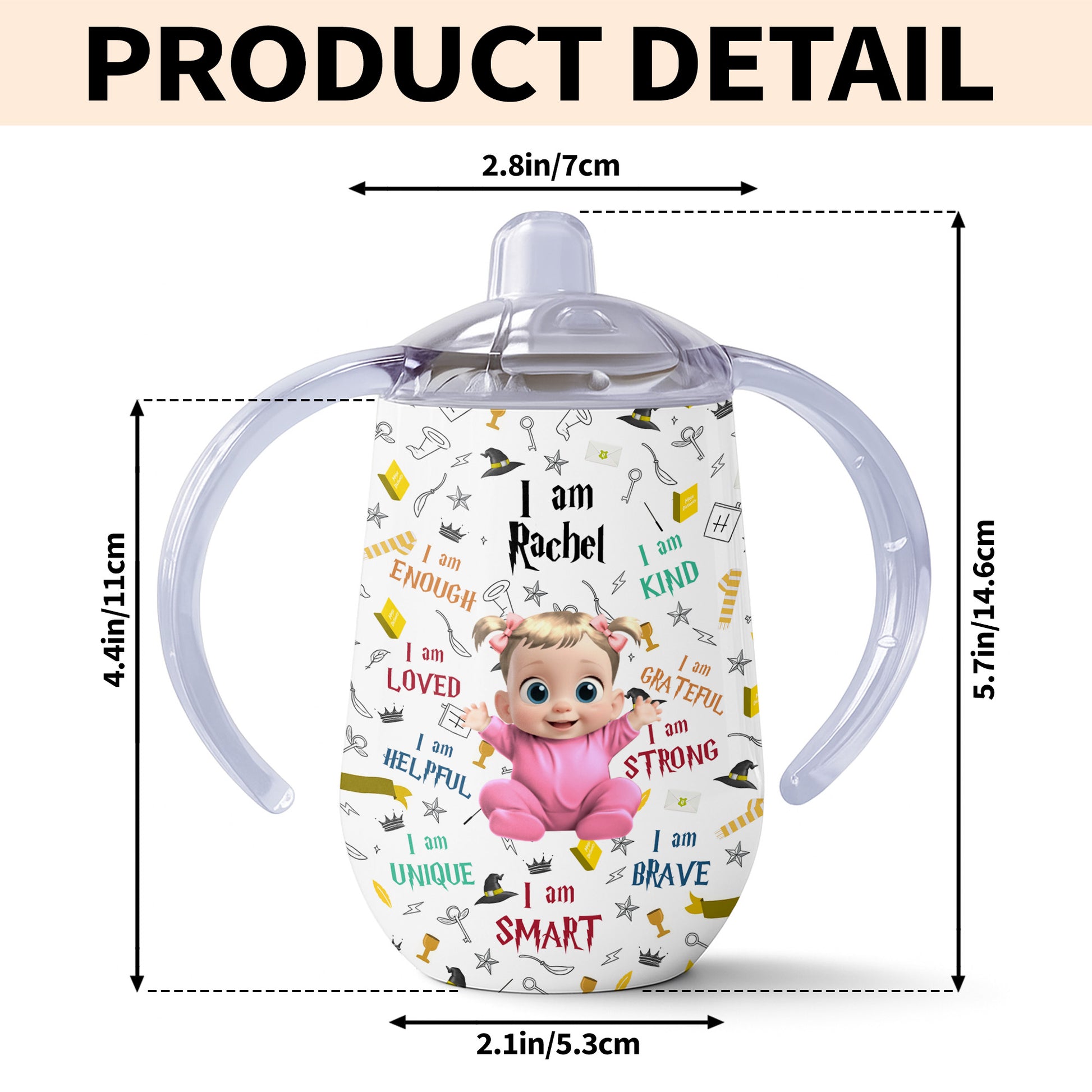 I Am Kind, I Am Smart, Cute Baby Personalized Cup