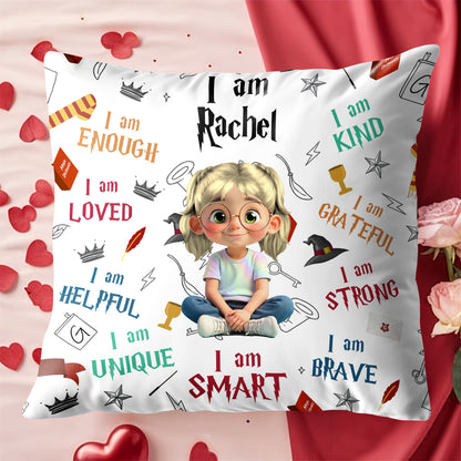 I Am Enough, I Am Loved, Encouraging Positive Affirmations Pillow