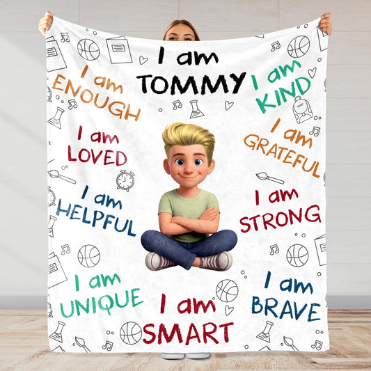 I Am Enough, Loved, Helpful, Unique, Smart, Brave, Strong, Kind, Grateful