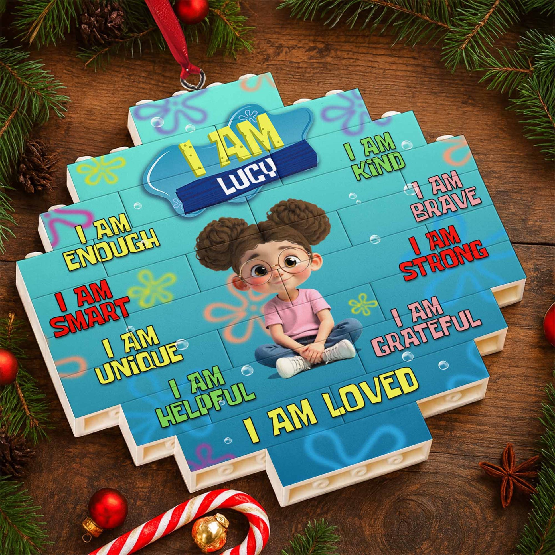 I Am Smart, I Am Brave, I Am Strong Puzzle Ornament