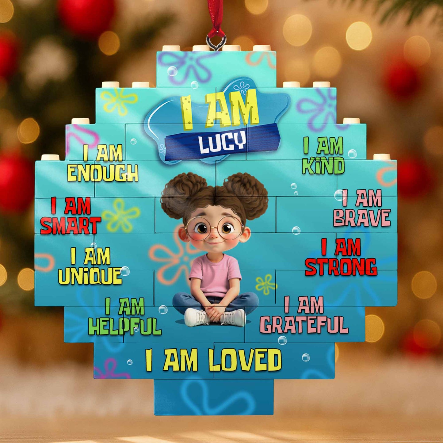 I Am Smart, I Am Brave, I Am Strong Puzzle Ornament