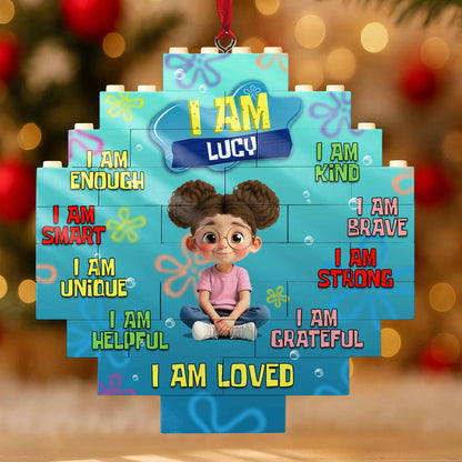 I Am Smart, I Am Brave, I Am Strong Puzzle Ornament