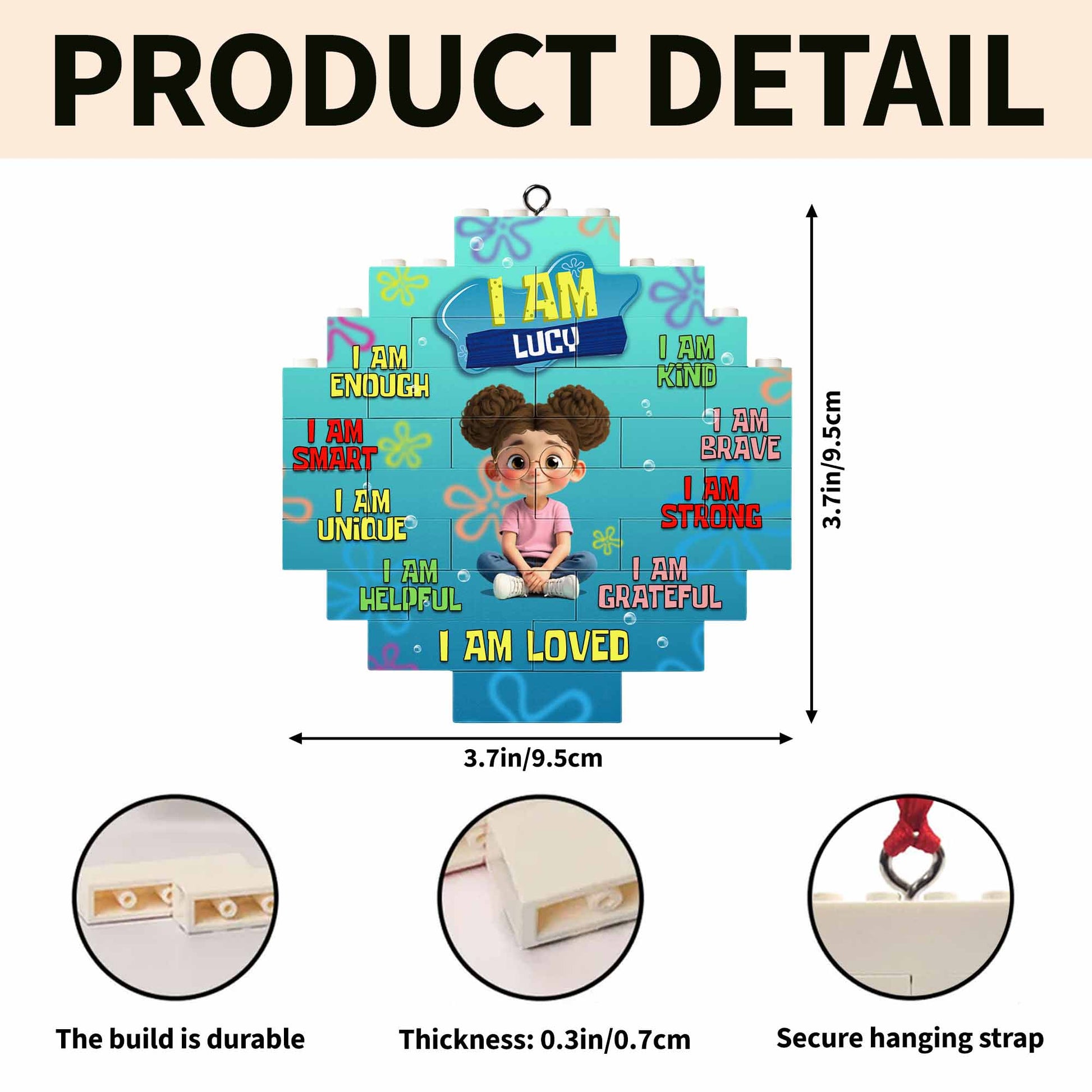 I Am Smart, I Am Brave, I Am Strong Puzzle Ornament