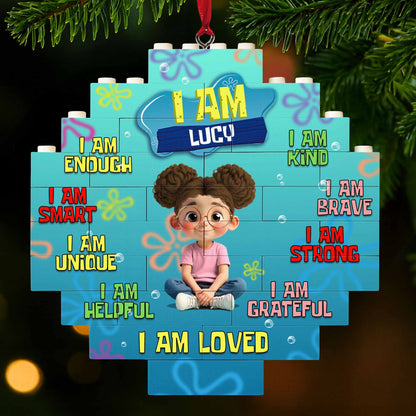 I Am Smart, I Am Brave, I Am Strong Puzzle Ornament