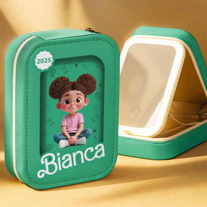 Inspire Creativity With Cartoon Girl And School Elements