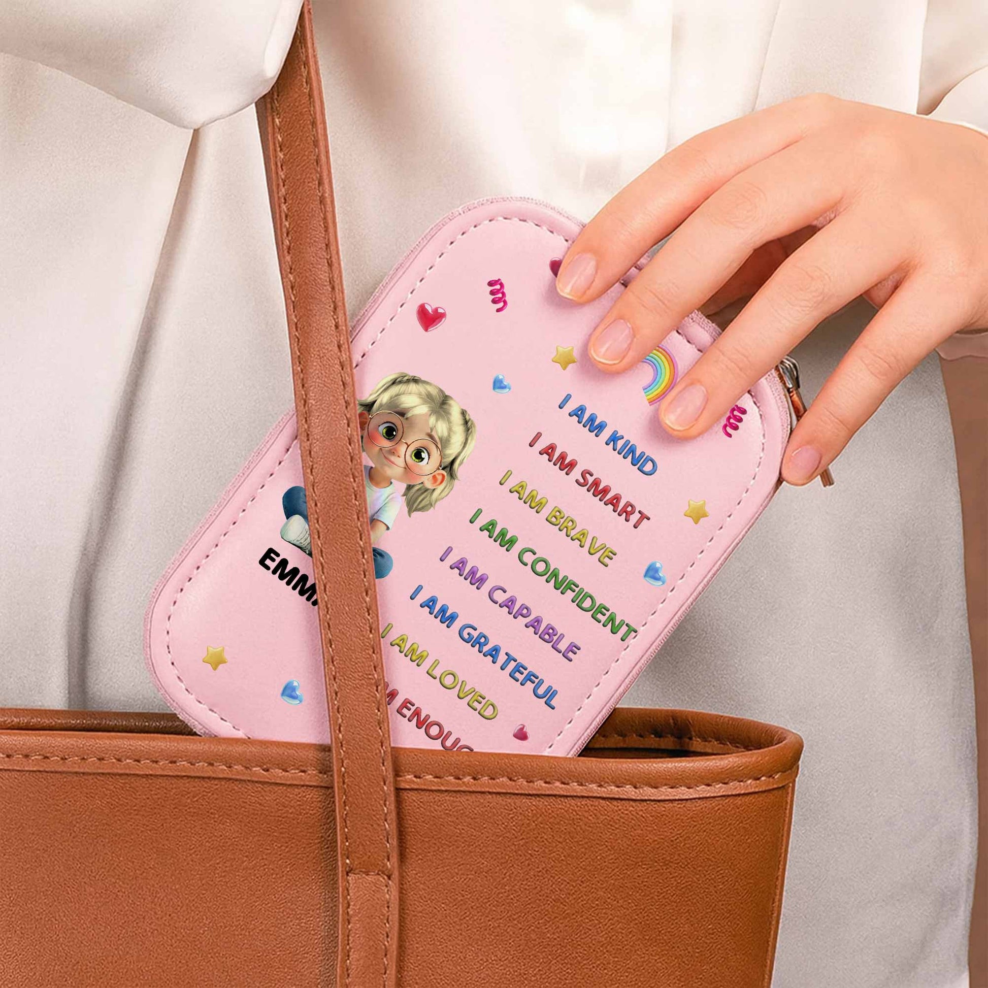 I Am Kind, I Am Smart, Jewelry Box With Rainbow, Hearts, And Stars