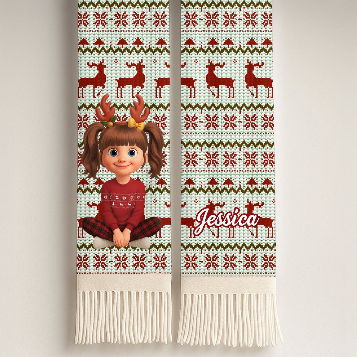 Wishing You Joy And Warmth With Reindeer And Snowflakes