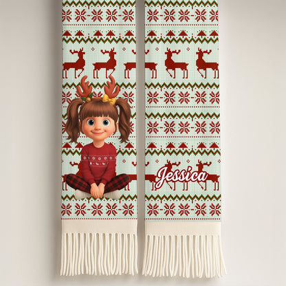 Wishing You Joy And Warmth With Reindeer And Snowflakes