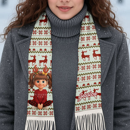 Wishing You Joy And Warmth With Reindeer And Snowflakes