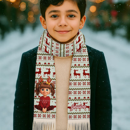 Wishing You Joy And Warmth With Reindeer And Snowflakes