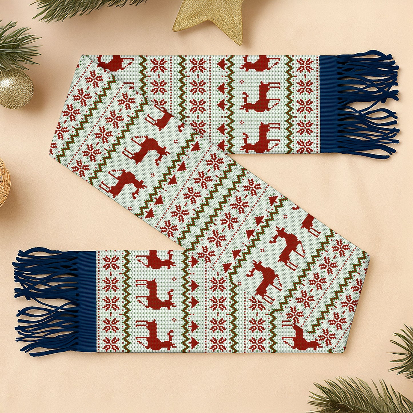 Wishing You Joy And Warmth With Reindeer And Snowflakes