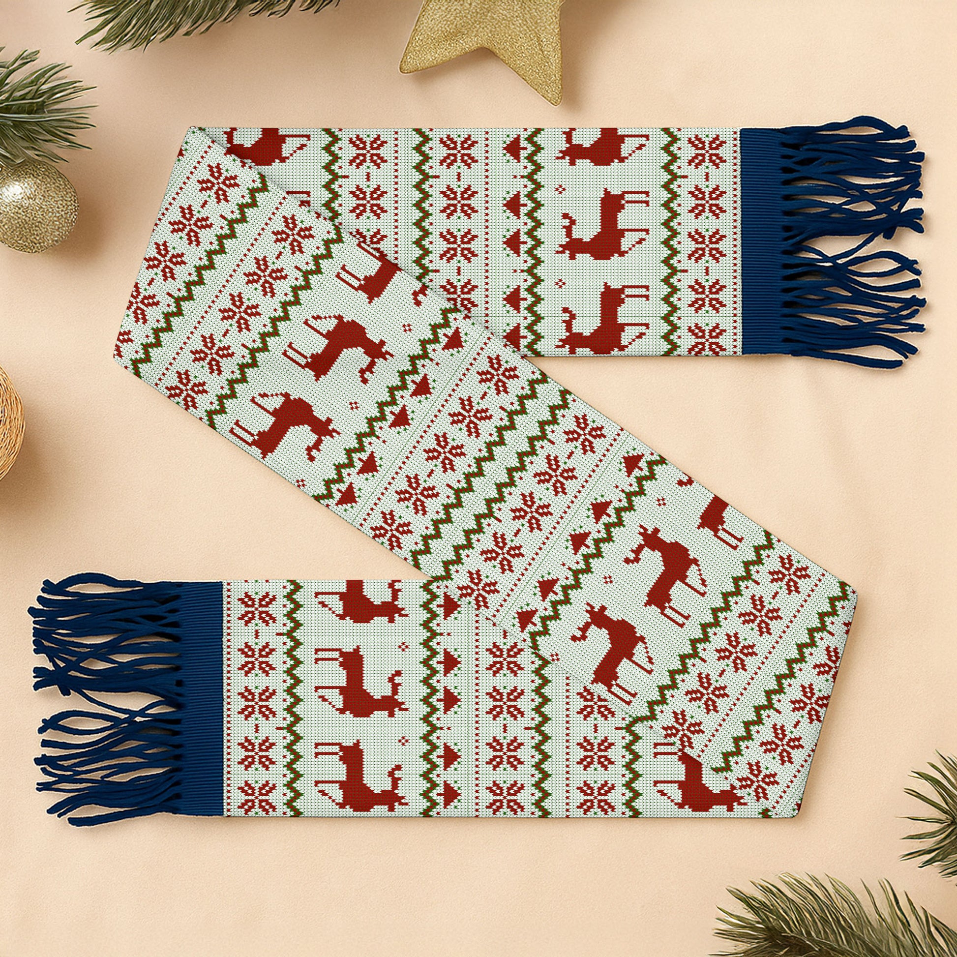 Wishing You Joy And Warmth With Reindeer And Snowflakes