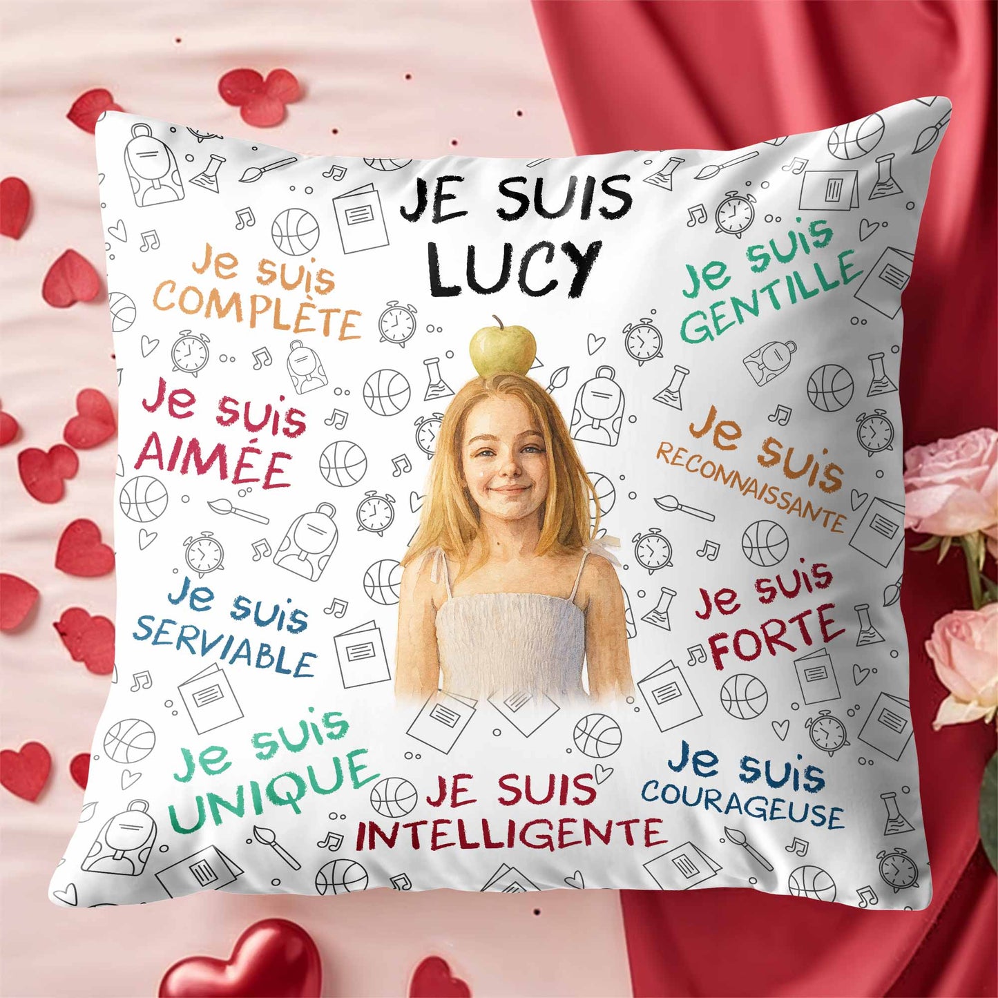 Je Suis Complet, Je Suis Aimé, Unique Pillow Design