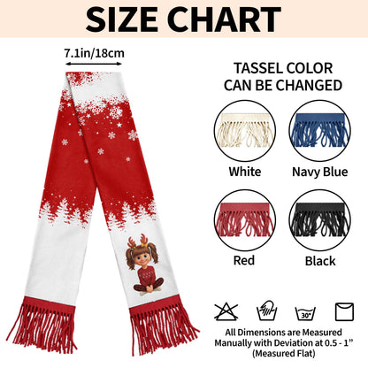 Season's Greetings With Reindeer And Santa Claus