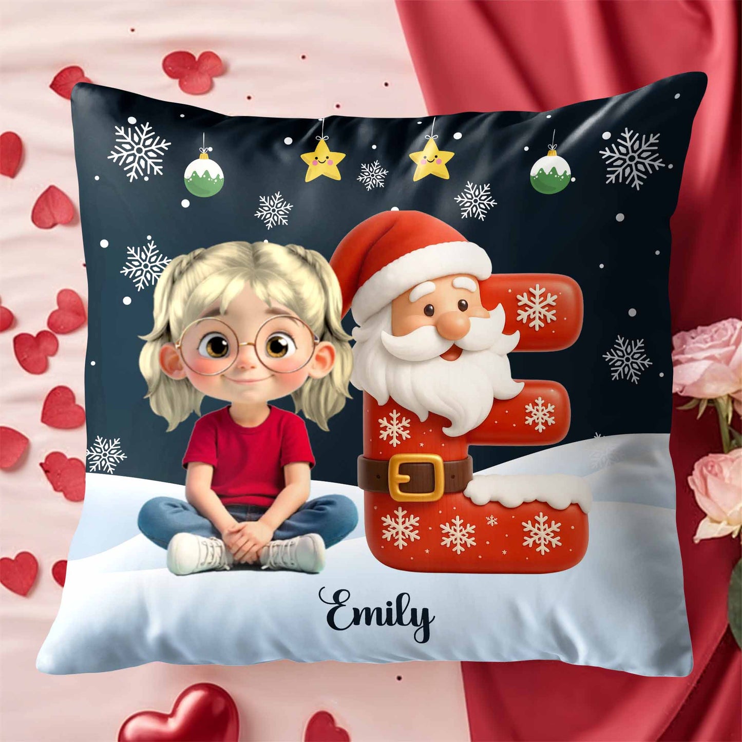 Celebrate the Joyful Christmas Season With Festive Santa And Child