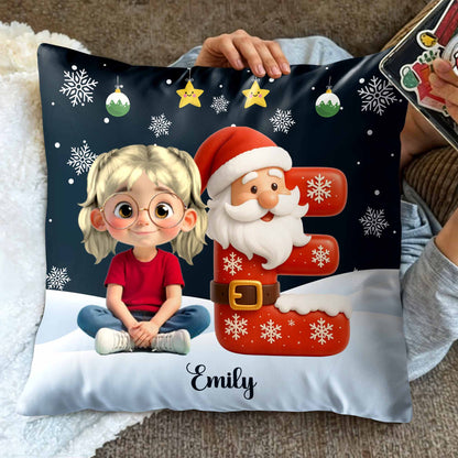 Celebrate the Joyful Christmas Season With Festive Santa And Child