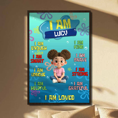 I Am Loved, A Confidence Building Poster For Daughter