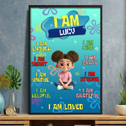 I Am Loved, A Confidence Building Poster For Daughter