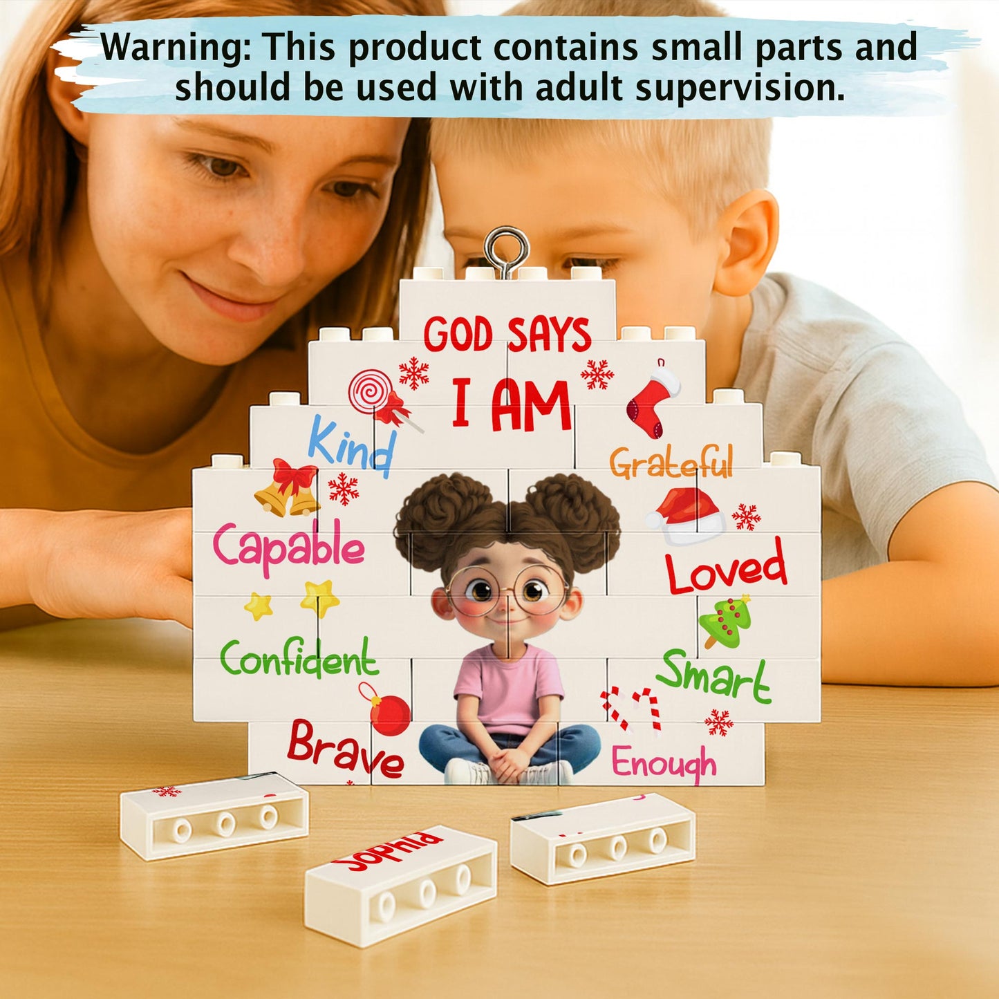 God Says I Am Kind, Capable, Confident, Puzzle Ornament