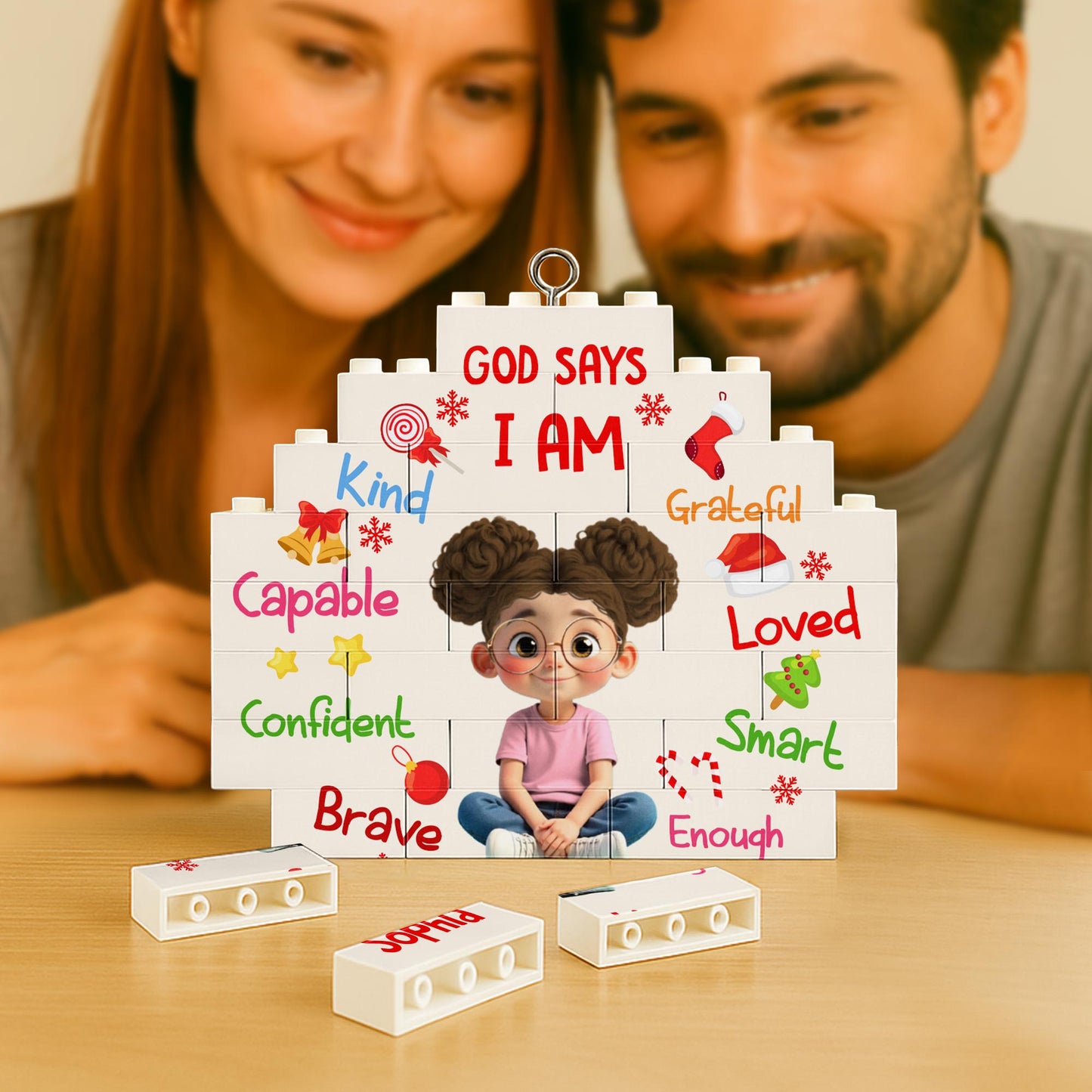 God Says I Am Kind, Capable, Confident, Puzzle Ornament