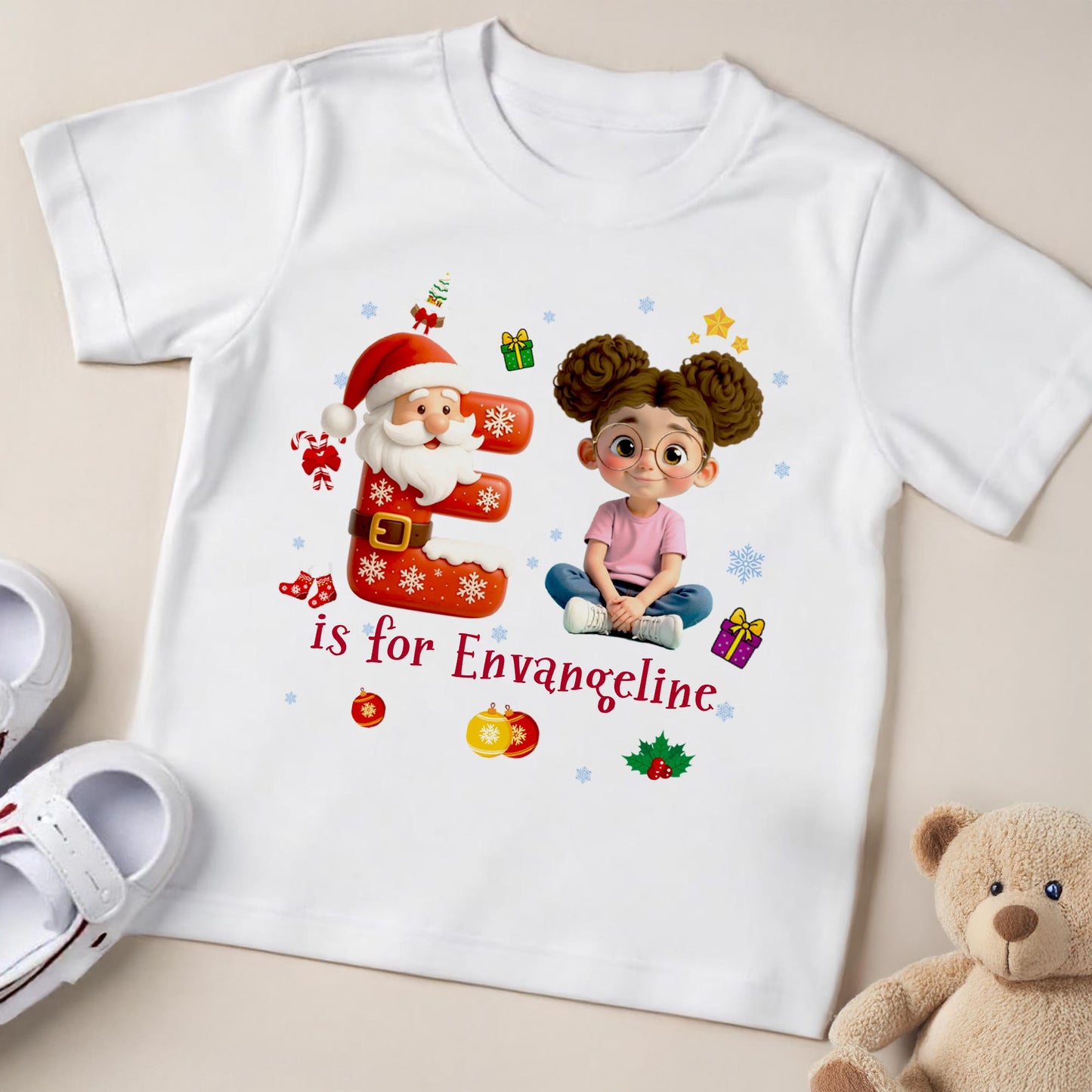 ___ Is For [custom] With Santa Claus And Gifts