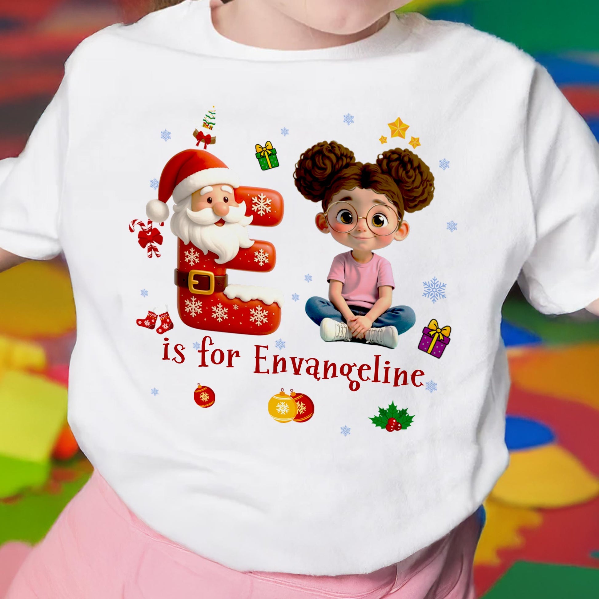 ___ Is For [custom] With Santa Claus And Gifts