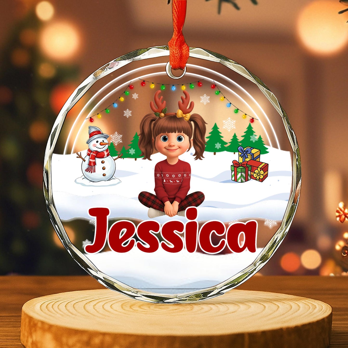 Cherish Festive Memories With Reindeer Antlers And Snowman