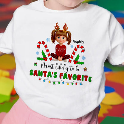 Most Likely To Be Santa's Favorite With Cheerful Holiday Theme