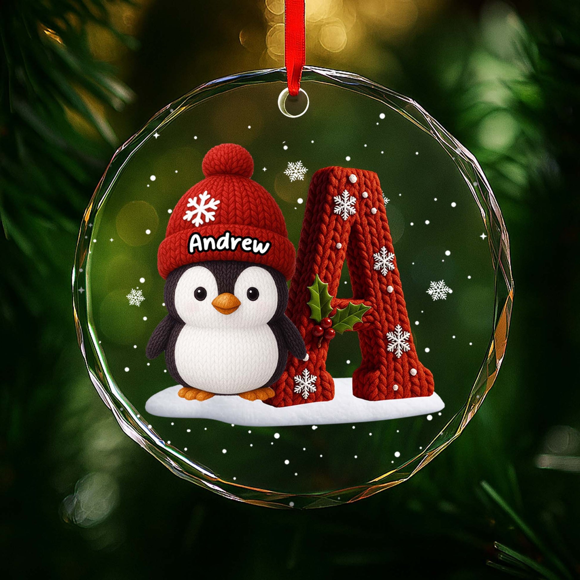 Perfect Holiday Season With Penguin And Holly Design