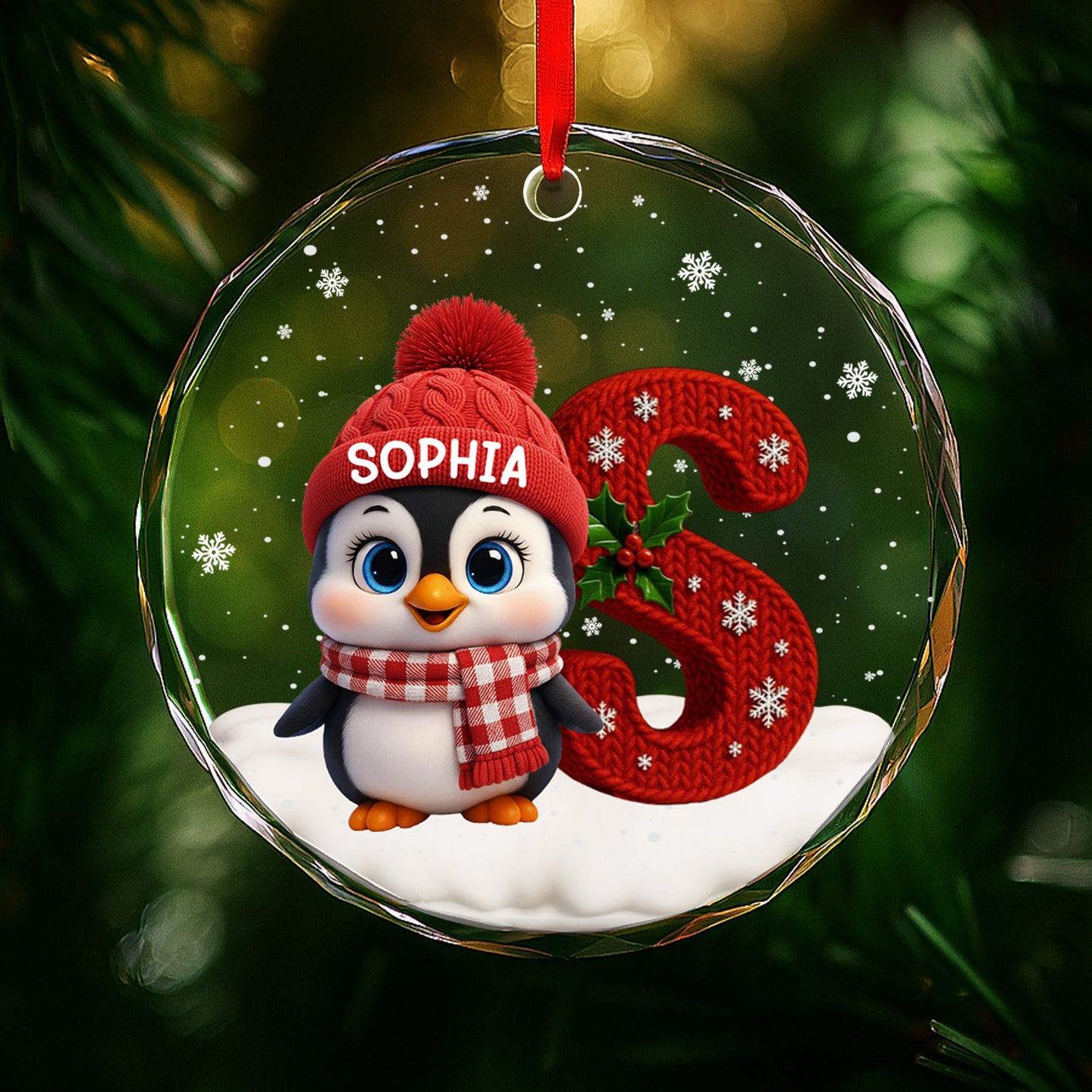 A Warm Winter Wish Personalized With Penguin And Snow